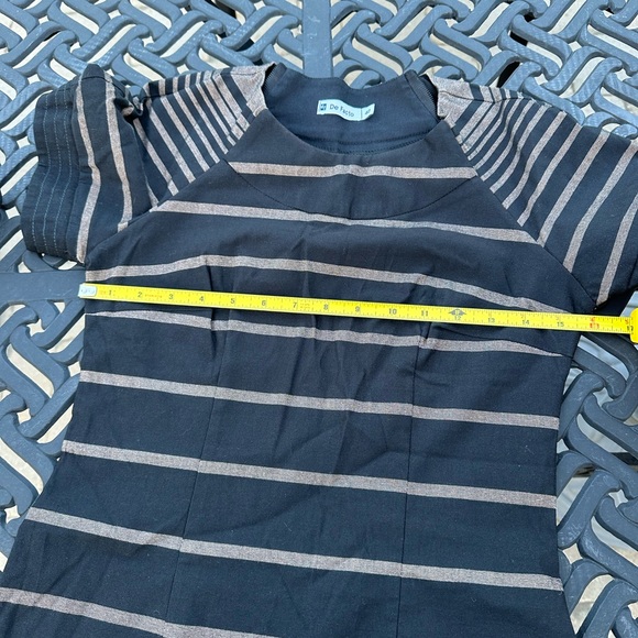 DeFacro stretchy black and brown dress size 40.  USA L - Picture 4 of 8